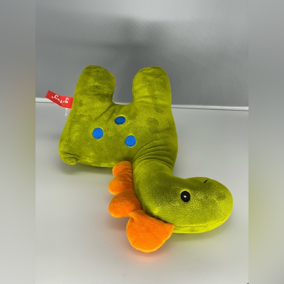 Gitzy Baby Plush Dinosaur Stuffed Animal Cuddle Toy with Rattle Green 2017 14” - Picture 6 of 12